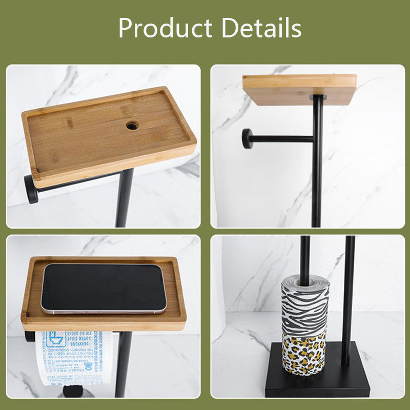 001-LDZJ01 Stainless Steel + Wood Dual Rod Bathroom Tissue Roll Holder Phone Storage Shelf 001-LDZJ01 Stainless Steel + Wood Dual Rod Bathroom Tissue Roll Holder Phone Storage Shelf